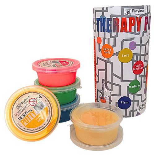 Lot 5 pâtes thérapeutiques couleurs et forces différentes - Playlearn