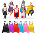 Lot 6 capes super-héros et masques coloris assortis