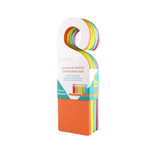 Kit 10 Plaques De Porte Mousse À Décorer Assorties