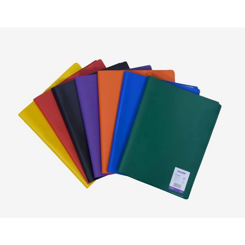 Reliure plastique 20 volets transparents A4 - Purple
