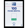 Fiche bristol A4 uni 210g blanc - Oxford