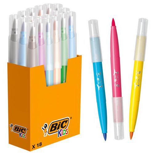 Pot 18 feutres pinceaux visaquarelle - Bic