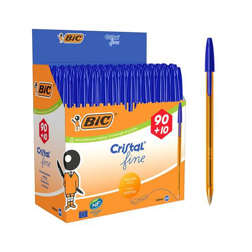 Stylo bille fine bleu - Bic