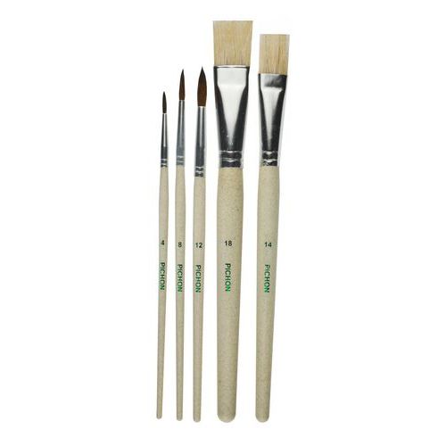 Kit 80 pinceaux plastique recyclé n°1 - Pichon