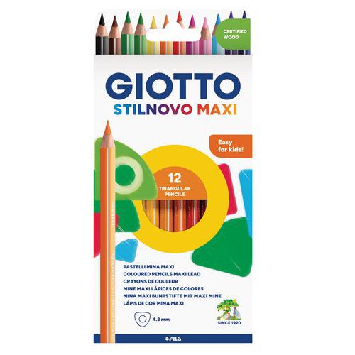 Etui de 12 crayons de couleurs GIOTTO Stilnovo Maxi