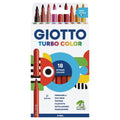 Etui 18 feutres Giotto Turbo color 18 couleurs différentes
