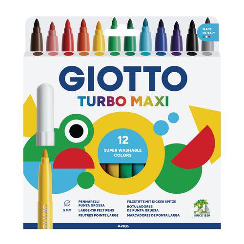 Etui Carton 12 Feutres Pointe Extra Large Omyacolor Giotto