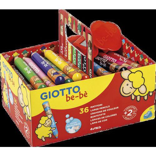 Schoolpack 36 crayons Giotto Bébé mine géante: 7 mm