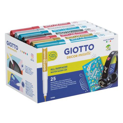 Schoolpack 24 feutres decorMETAL