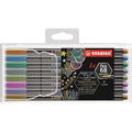 Etui 8 feutres pointe moyenne couleurs métals pen 68 - Stabilo