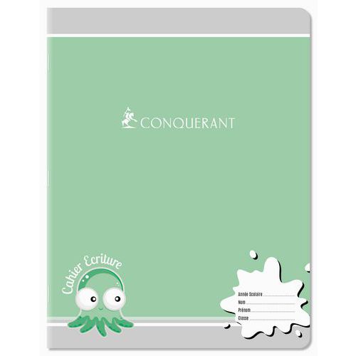Cahier 17x22 cm super 90g 32 pages double ligne 2 mm - Conquerant