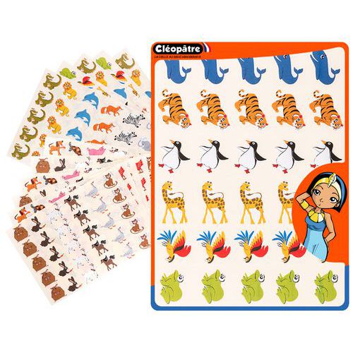 Pochette 12 feuilles de 30 gommettes - jouets / locomotions