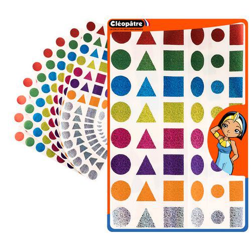 Pochette de 480 pastilles holographiques 6 grosses formes - Cleopatre
