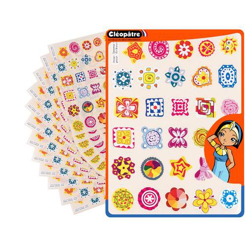 Pochette de 360 gommettes repositionnables décoratives - Cleopatre