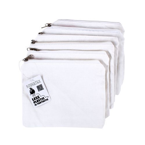 Trousse Maquillage À Personnaliser 18x14 Cm - 6 Pcs - Blanc