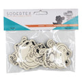 Pack D'aimants Animaux En Bois À Colorier - 9 Pcs
