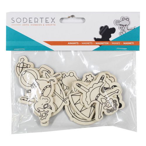 Pack D'aimants Cirque En Bois À Colorier - 9 Pcs