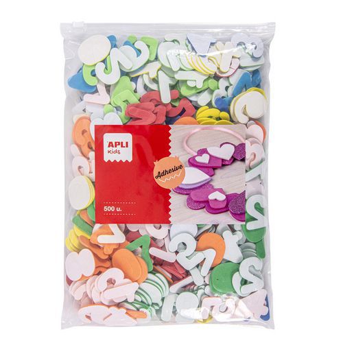 Lot de 500 Sachet mousse chiffres 500 unités - Apli Kids