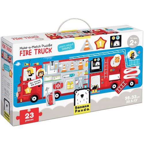 Lot de 23 Maxi puzzle camion de pompier - Banana Panda