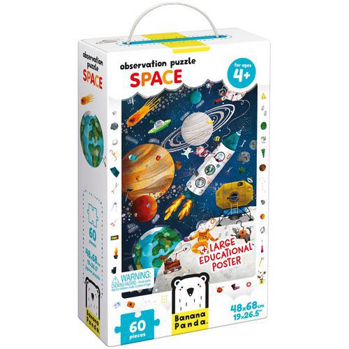 Lot de 60 Puzzle observation espace - Banana Panda