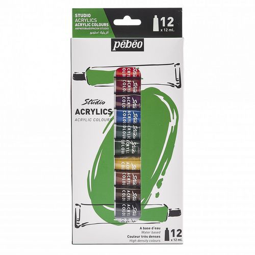 Set Acrylique Studio Tubes 12x12 Ml