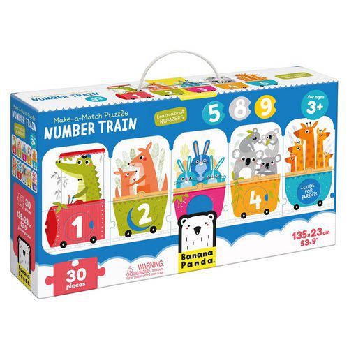 Maxi puzzle train des nombres - Banana Panda