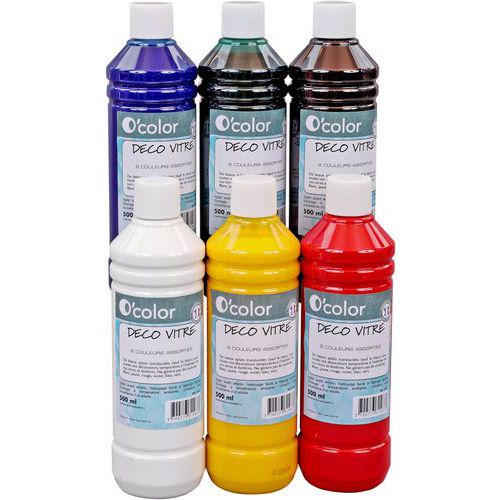 Peinture Décovitre coffret 6 x 500 ml - O‑Color