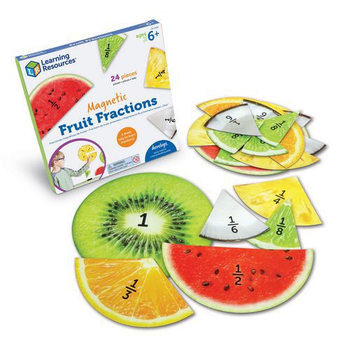 Fractions magnétiques - fruits - Learning ressources