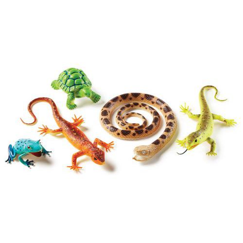 Lot de 5 Reptiles et amphibiens géants - Learning ressources