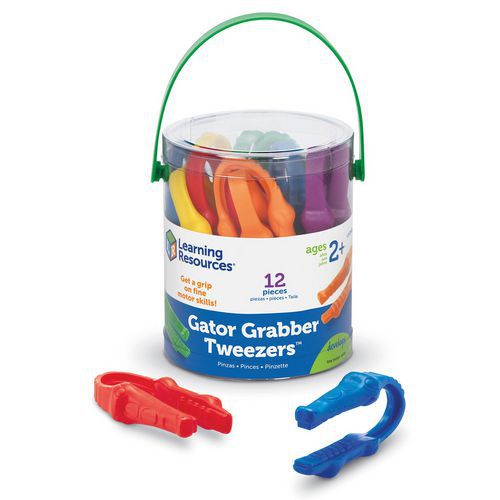 Lot de 12 pinces alligator - Learning ressources