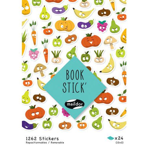 Etui 1262 gommettes fruits & légumes émotions - Maildor