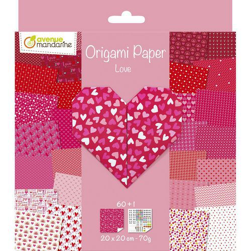 Origami Love 20 x 20 cm - Avenue Mandarine