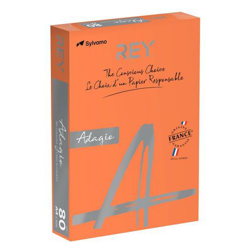 Ramette 500 Feuilles Vives 80g A4 - Orange Intense