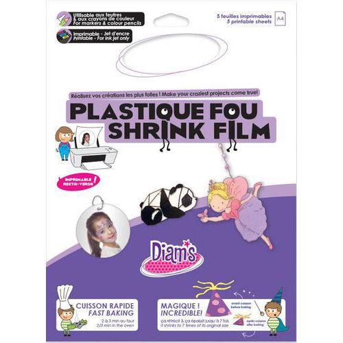Plastique Fou Diam's 5 Feuilles Blanc Imprimable