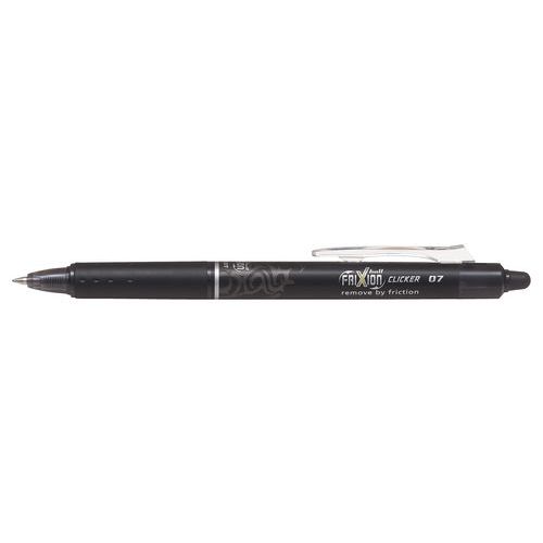 Frixion Ball Clicker - Roller Encre Gel Noir - Pointe 07mm