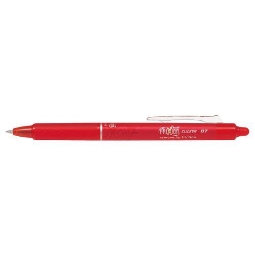 FRIXION BALL CLICKER - ROLLER ENCRE GEL ROUGE - POINTE 0,7MM