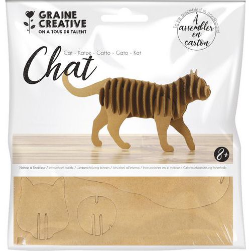 Maquette Carton À Assembler Et Décorer - Chat