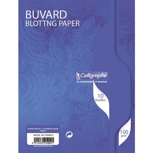 Buvard 16x21 blanc 100g - Clairefontaine