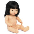 Bébé Fille Asiatique Cheveux Syndrome Down 38cm