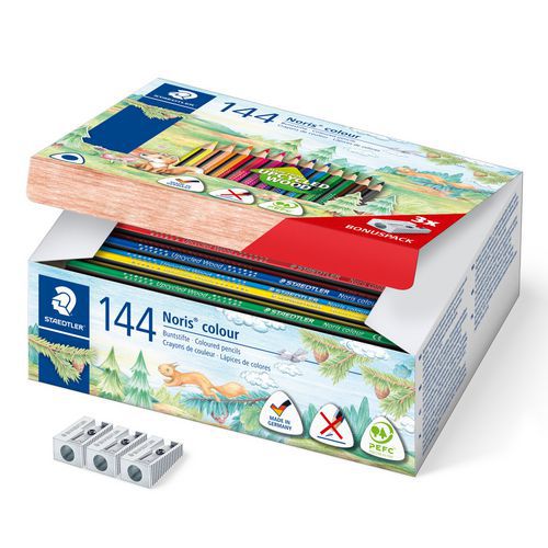 Classpack 144 Crayons Noris Triangulaires Section De 8mm