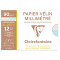 Poch 12 Flles Millimétrées A4 90g Clairefontaine