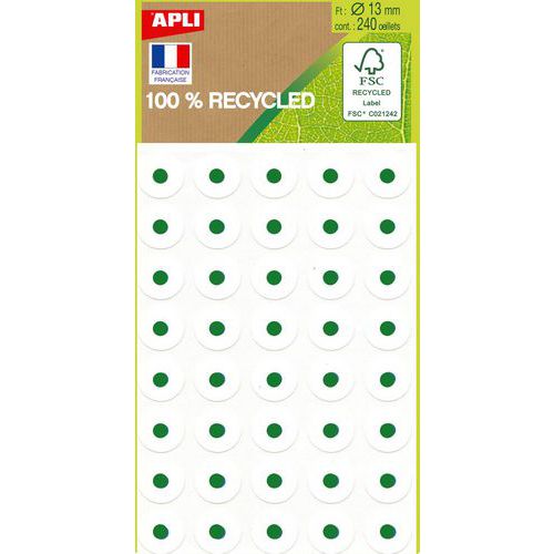 Pochette de 240 œillets adhésifs recyclés - Apli