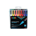Set 16 markers pointe conique fine 1.3 mm couleurs assorties - Posca