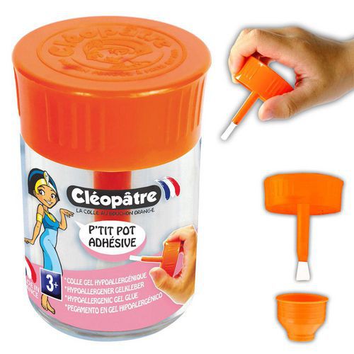 Petit pot de colle transparente hypoallergénique 50 g - Cleopatre