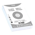 Fiches bristol quadrillé 5x5 non perforé 100 x 150mm blanc - Exacompta