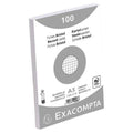 Fiche Film Bristol Quadrillé 5x5 148x210mm Blanc Non Perforé.
