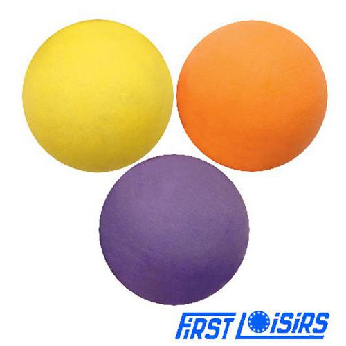 Lot De 3 Balles Mousse Caoutchouc 6cm