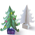 Sapin En Carton Blanc À Monter Et À Décorer
