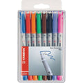 Poch. 8 feutres ohpen non permanent pte fine 0,7 mm - Stabilo