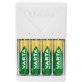 Chargeur plug avec 4 piles AA - Varta